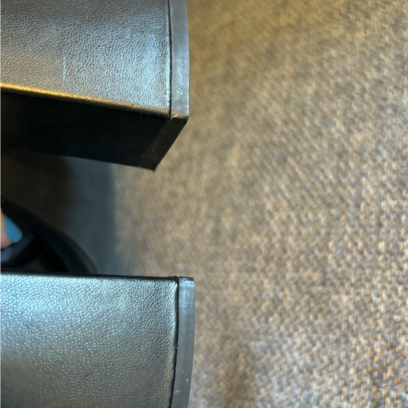 Braided Heeled Sandals Backless Square Open Toe Block Slide Sandals - Picture 8 of 9